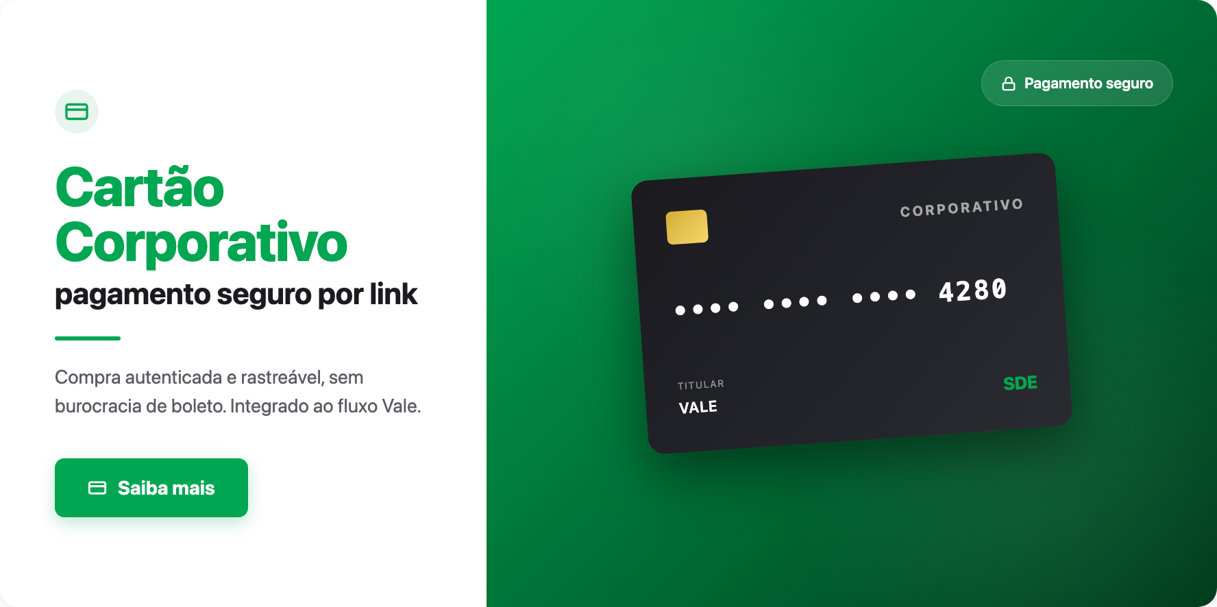 Pagamento via Cartão Corporativo — mais agilidade, segurança e praticidade para sua empresa